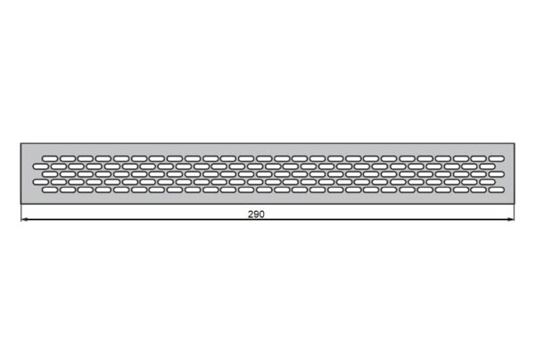 Kratka wentylacyjna aluminium 60x290 - obrazek 4