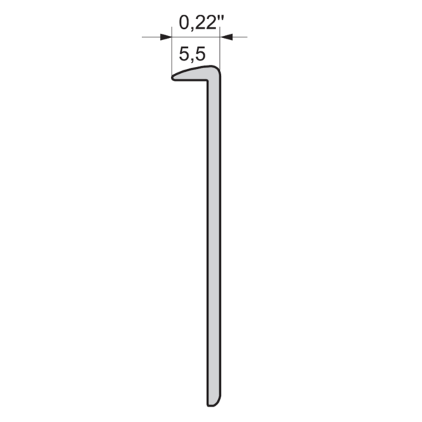 Listwa boczna do blatu 38 mm lewa aluminium - obrazek 3